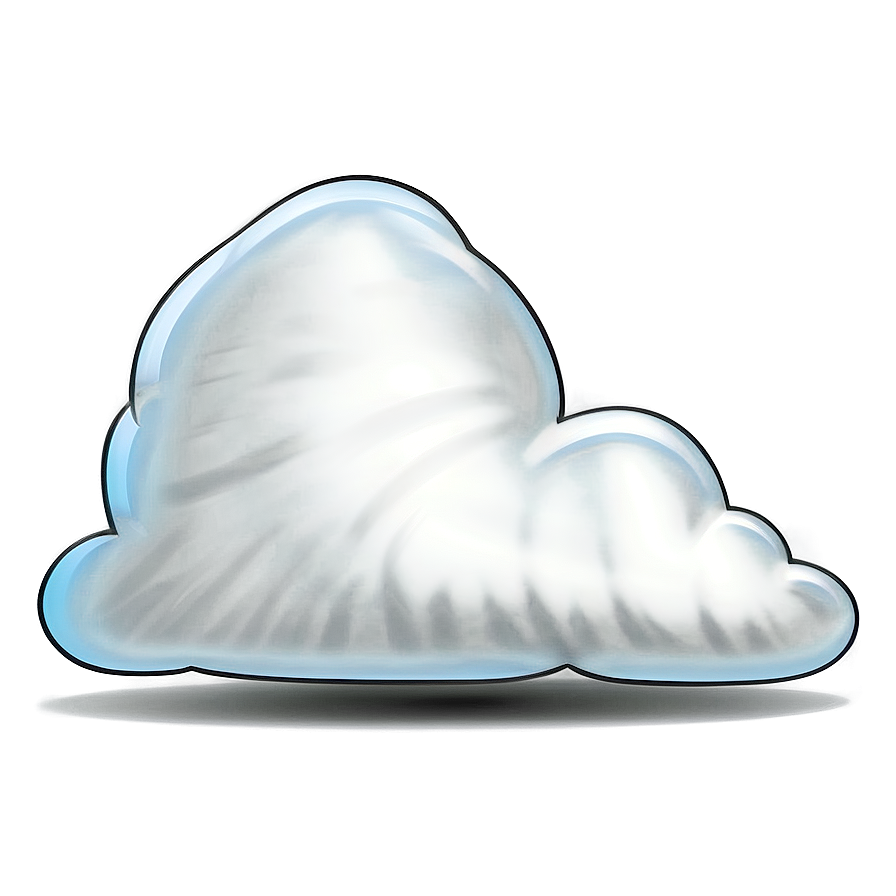 Cartoon Cloud Blowing Wind Png 34