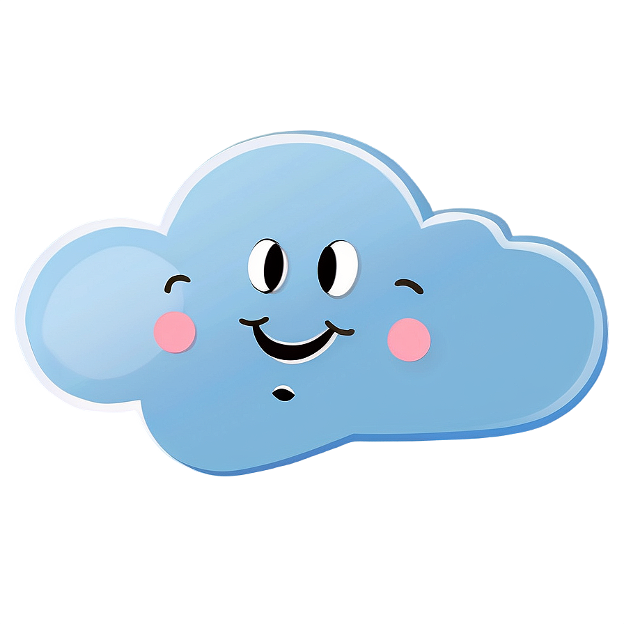 Cartoon Cloud With Face Png 05252024