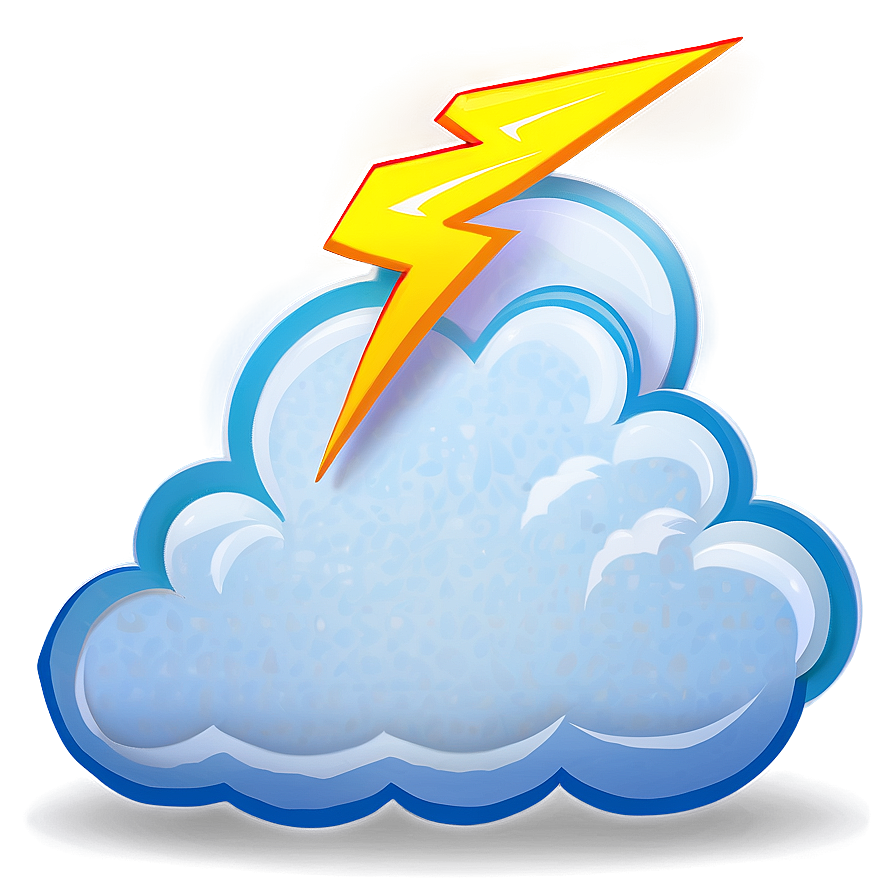 Cartoon Cloud With Lightning Png Jbs