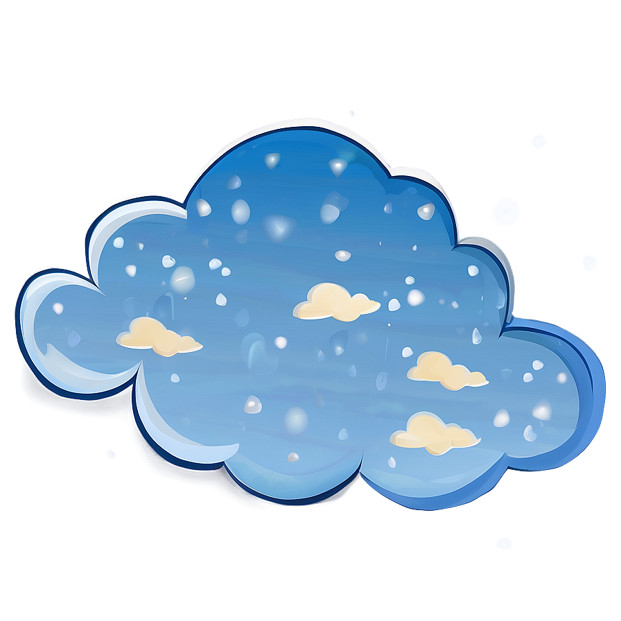 Cartoon Cloud With Snow Png Khg62