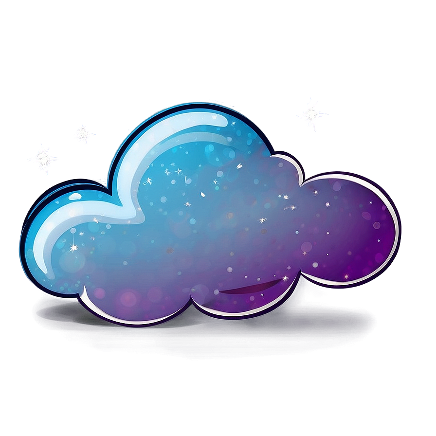 Cartoon Cloud With Sparkles Png 29