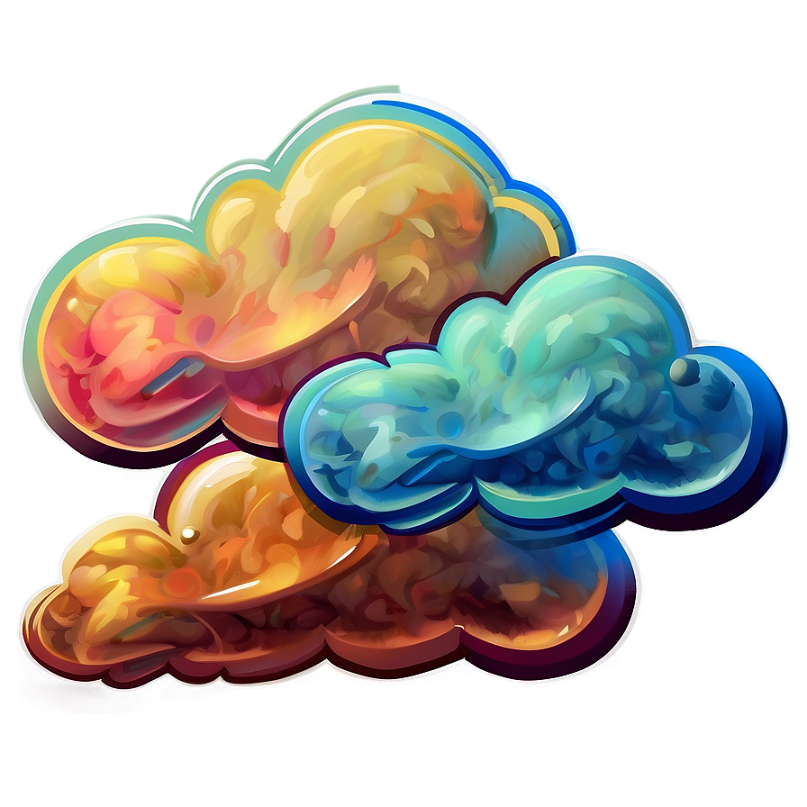 Cartoon Cloud With Swirls Png Apk