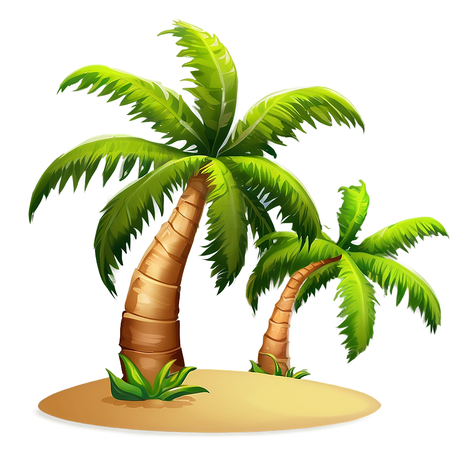 Cartoon Coconut Palm Tree Png Tbw