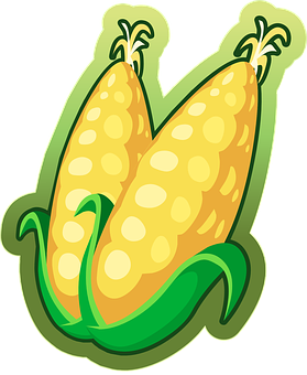 Cartoon Corn Ears Sticker