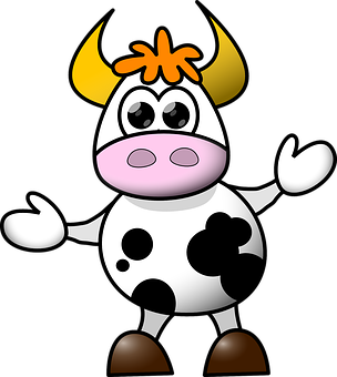 Cartoon Cow Character