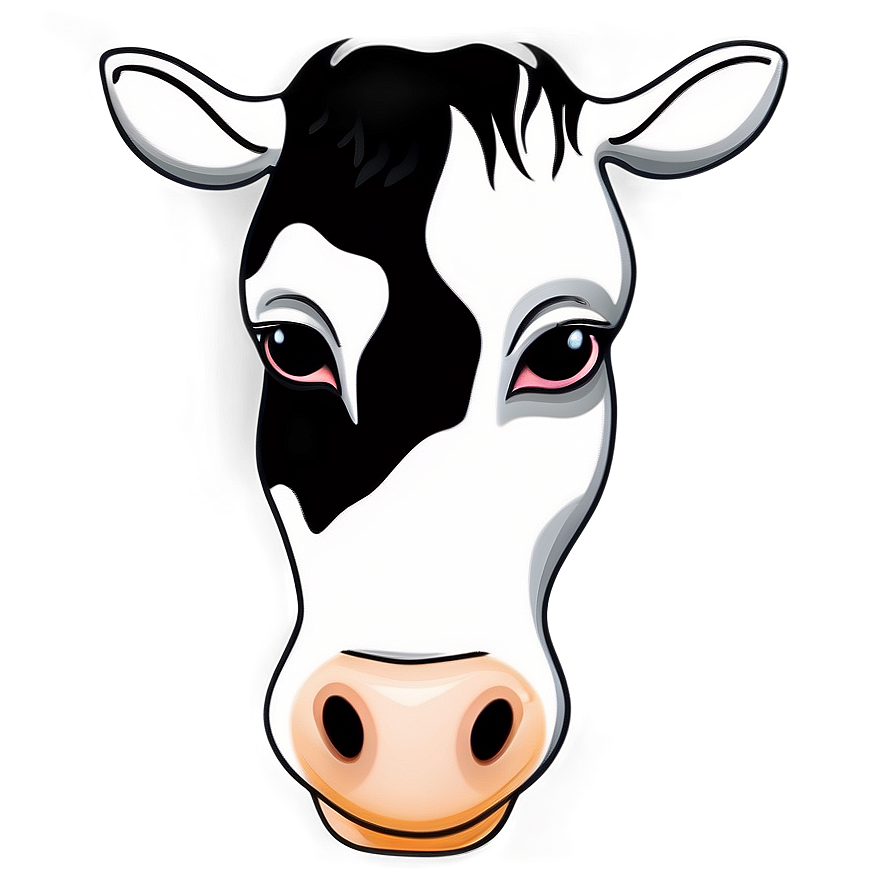 Cartoon Cow Face Design Png Ncu