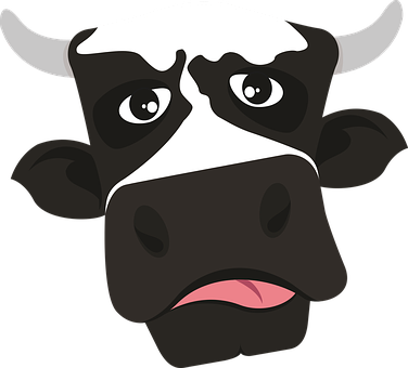 Cartoon Cow Head Graphic