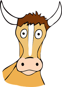 Cartoon Cow Portrait