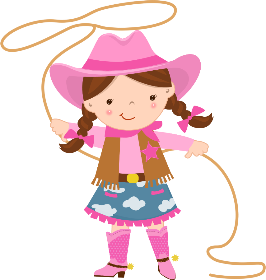 Cartoon Cowgirlwith Lasso