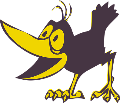 Cartoon Crow Graphic