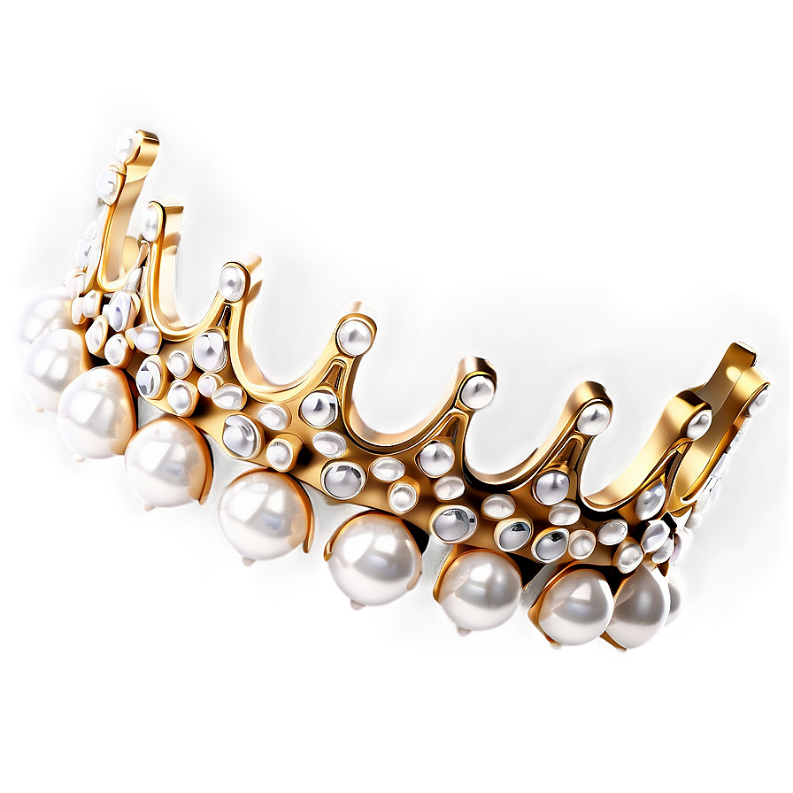 Cartoon Crown With Pearls Png Bfh