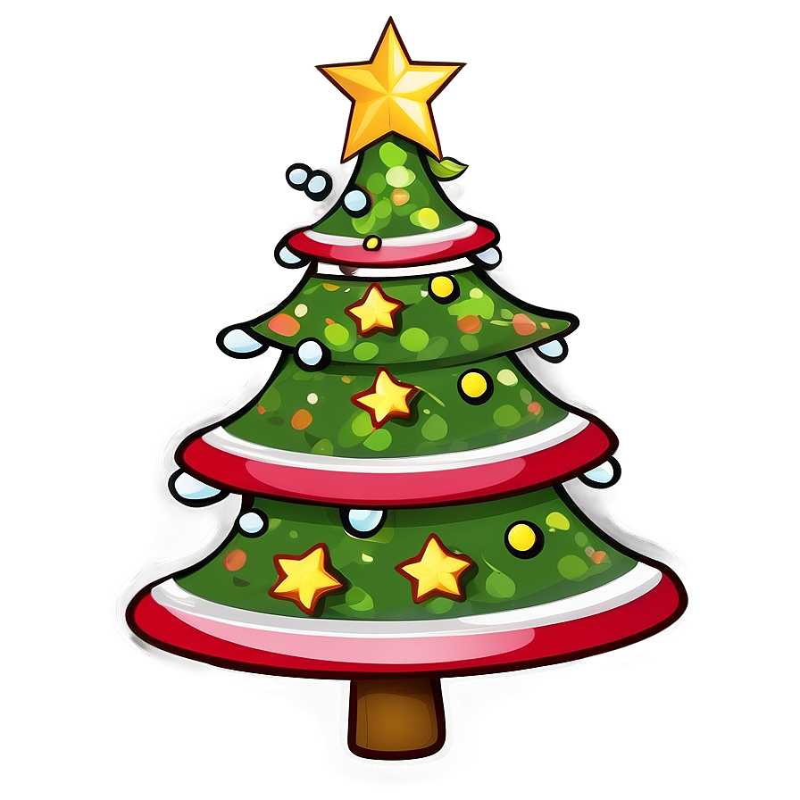 Cartoon Cute Christmas Tree Png Xku