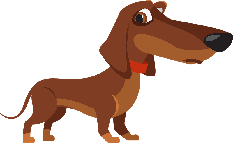 Cartoon Dachshund Standing