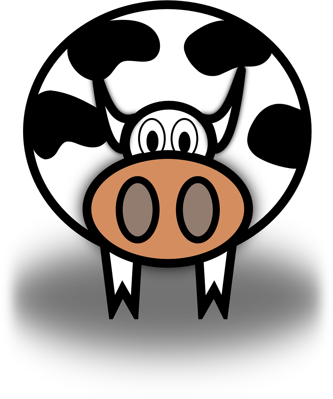 Cartoon Dairy Cow Icon