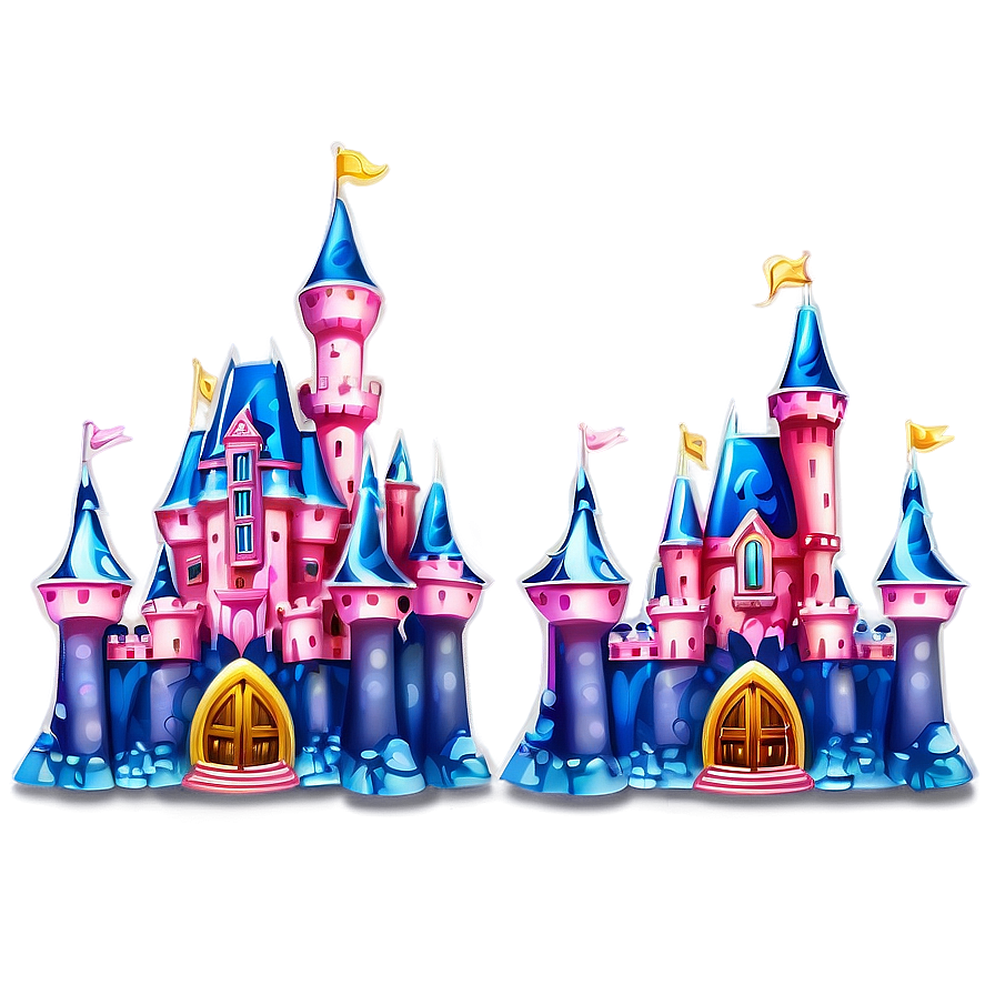 Cartoon Disney Castle Design Png 05242024