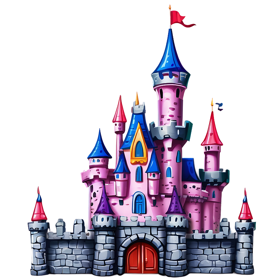 Cartoon Disney Castle Design Png Qns72