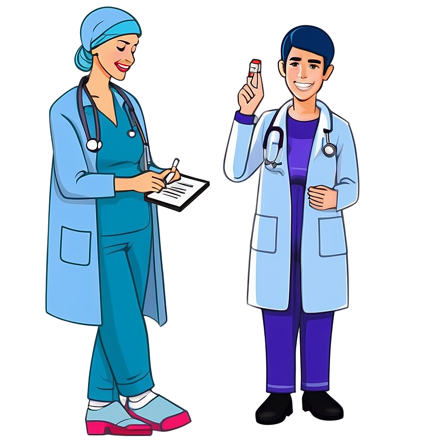 Cartoon Doctor And Nurse Png Reg43