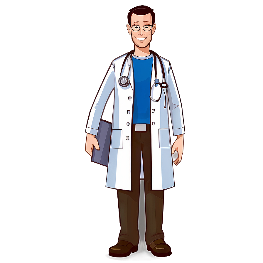 Cartoon Doctor In Hospital Png Str18