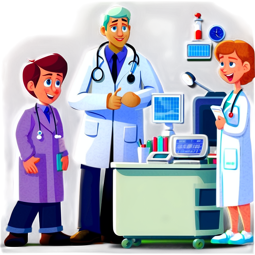 Cartoon Doctor Office Scene Png Jwp