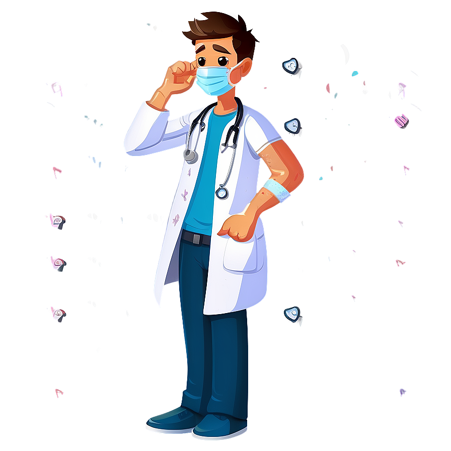 Cartoon Doctor With Bandage Png Jpv87