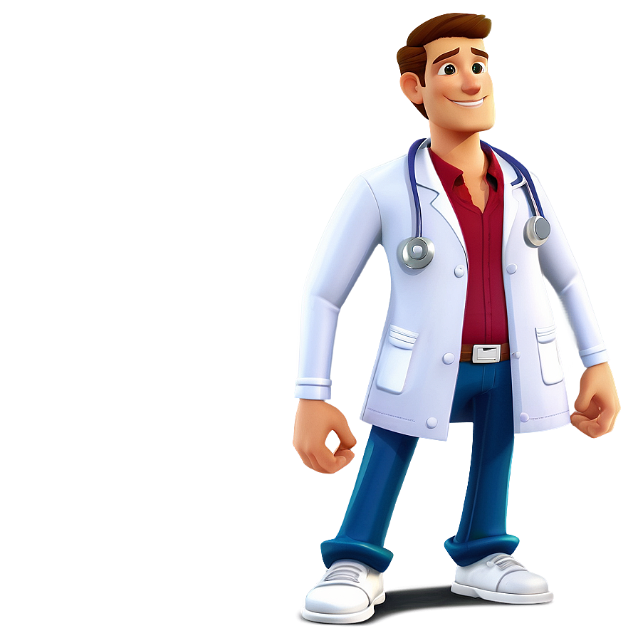 Cartoon Doctor With Heart Png 06262024