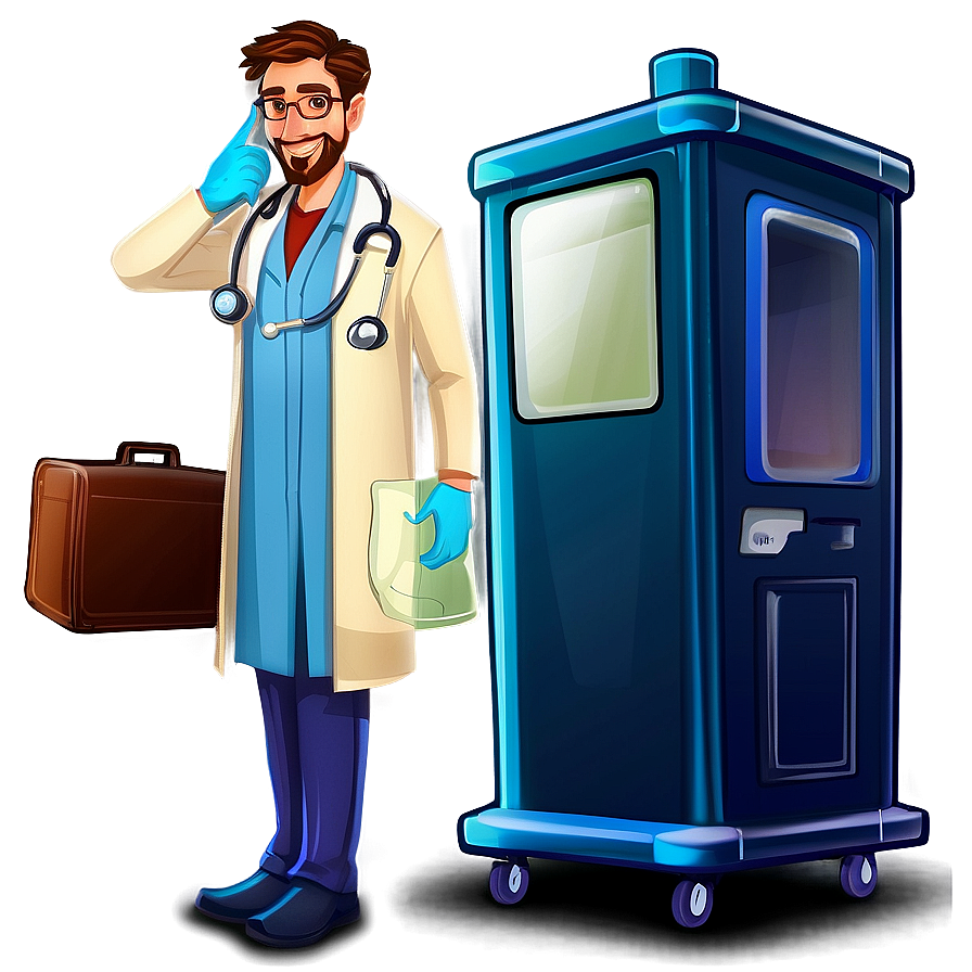 Cartoon Doctor With Medical Bag Png Jjy91