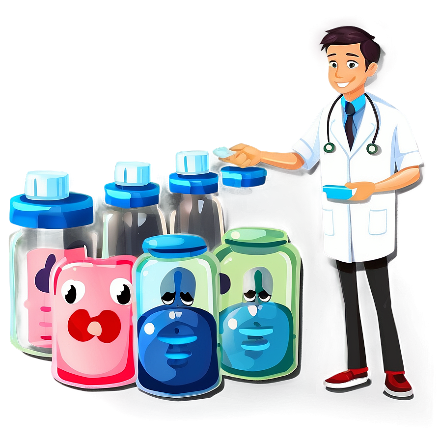 Cartoon Doctor With Medicine Png 06212024