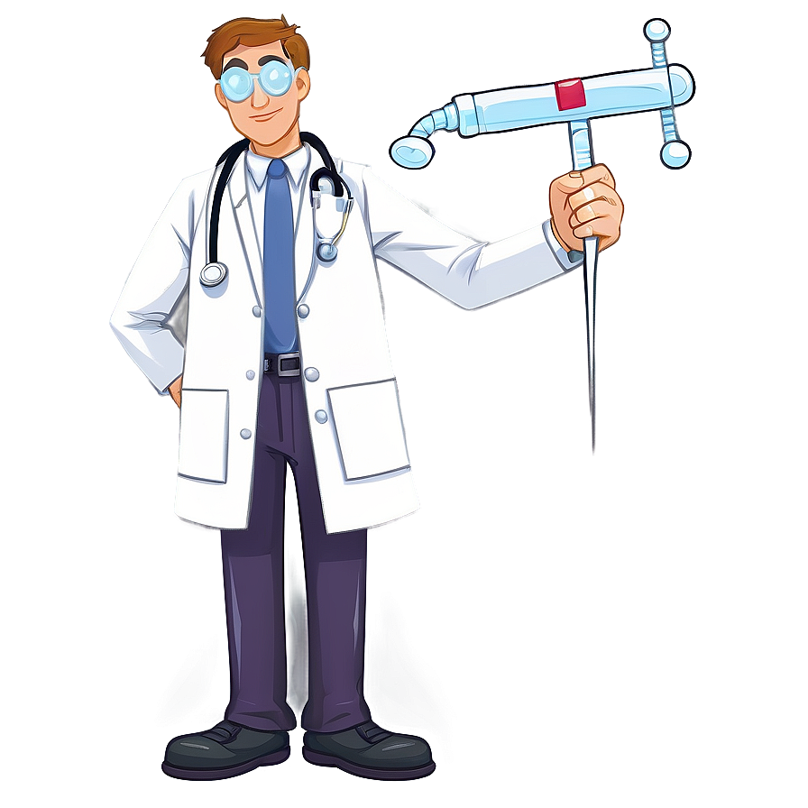 Cartoon Doctor With Syringe Png 75