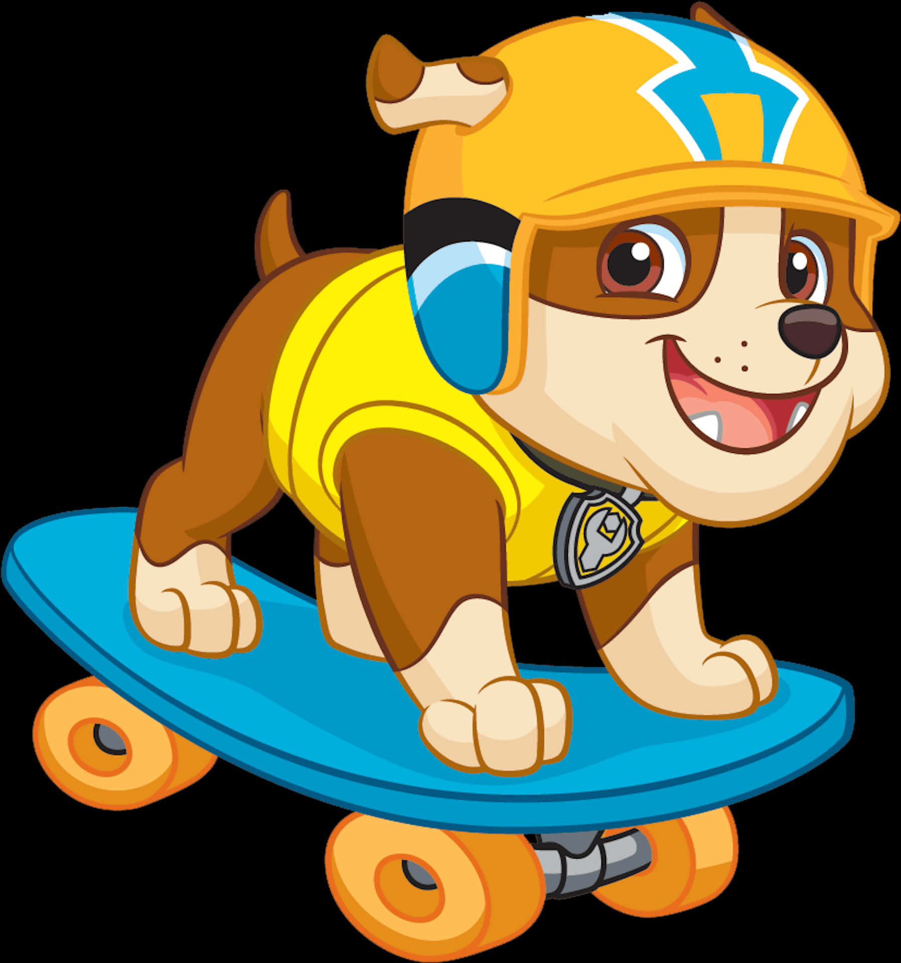 Cartoon Dog Skateboarding