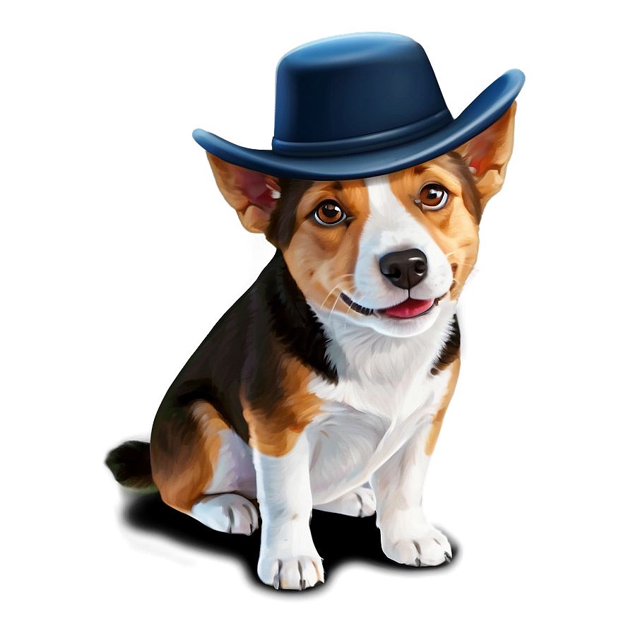 Cartoon Dog With Hat Png Nvo35