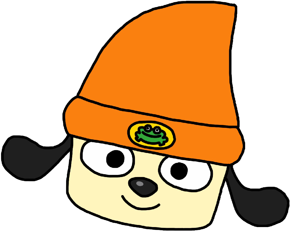 Cartoon Dogin Orange Hat