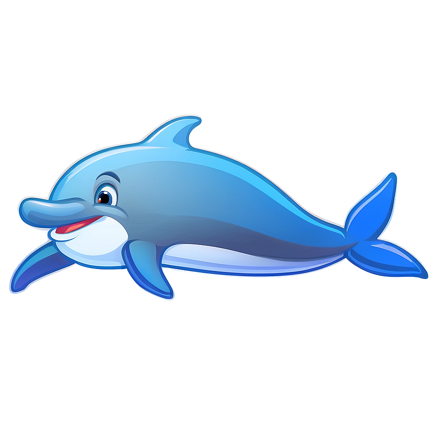 Cartoon Dolphin In Aquarium Png Cpm51