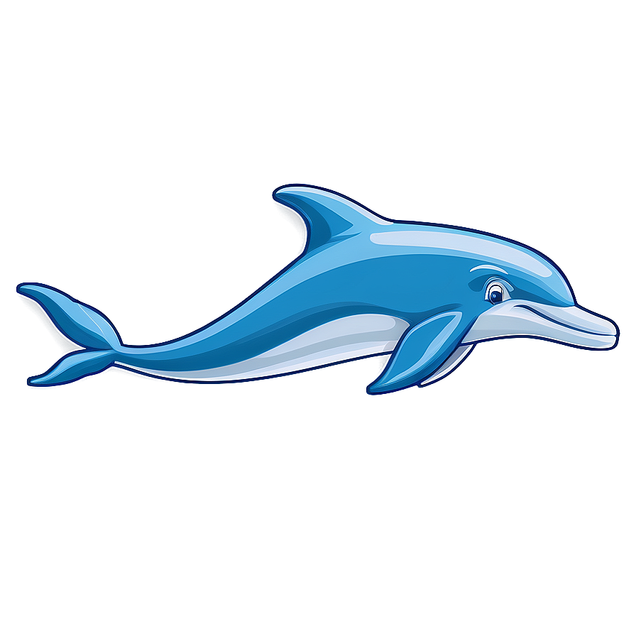 Cartoon Dolphin In Ocean Png Sru