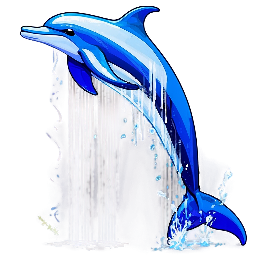 Cartoon Dolphin Splash Png Ljl