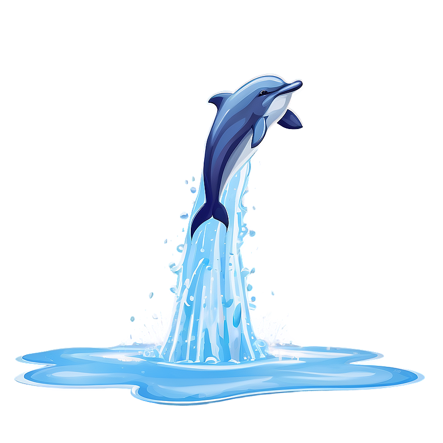 Cartoon Dolphin Splash Png Rph8