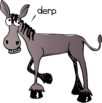 Cartoon Donkey Derp Expression