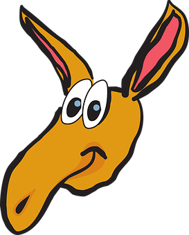 Cartoon Donkey Head Vector