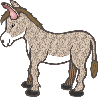 Cartoon Donkey Illustration