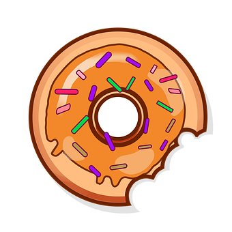 Cartoon Donutwith Sprinkles.png