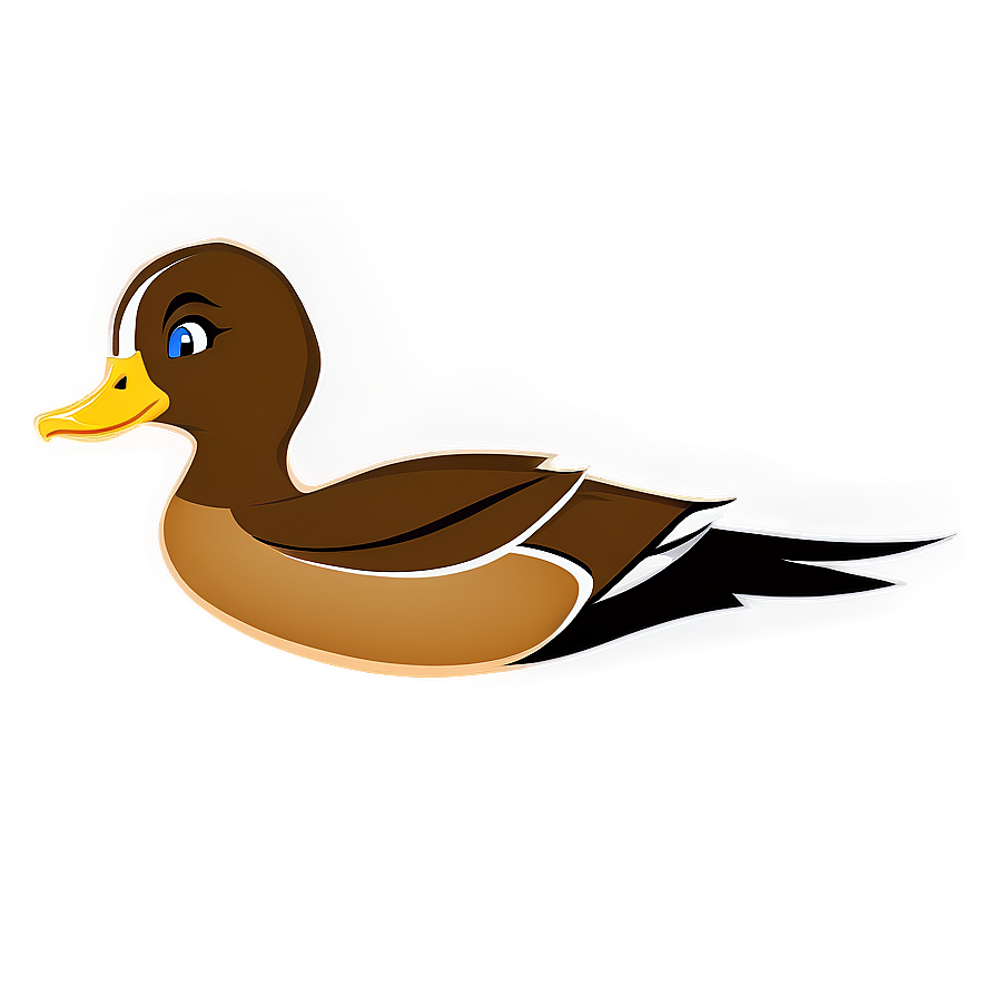 Cartoon Duck Flying Png Tdt33