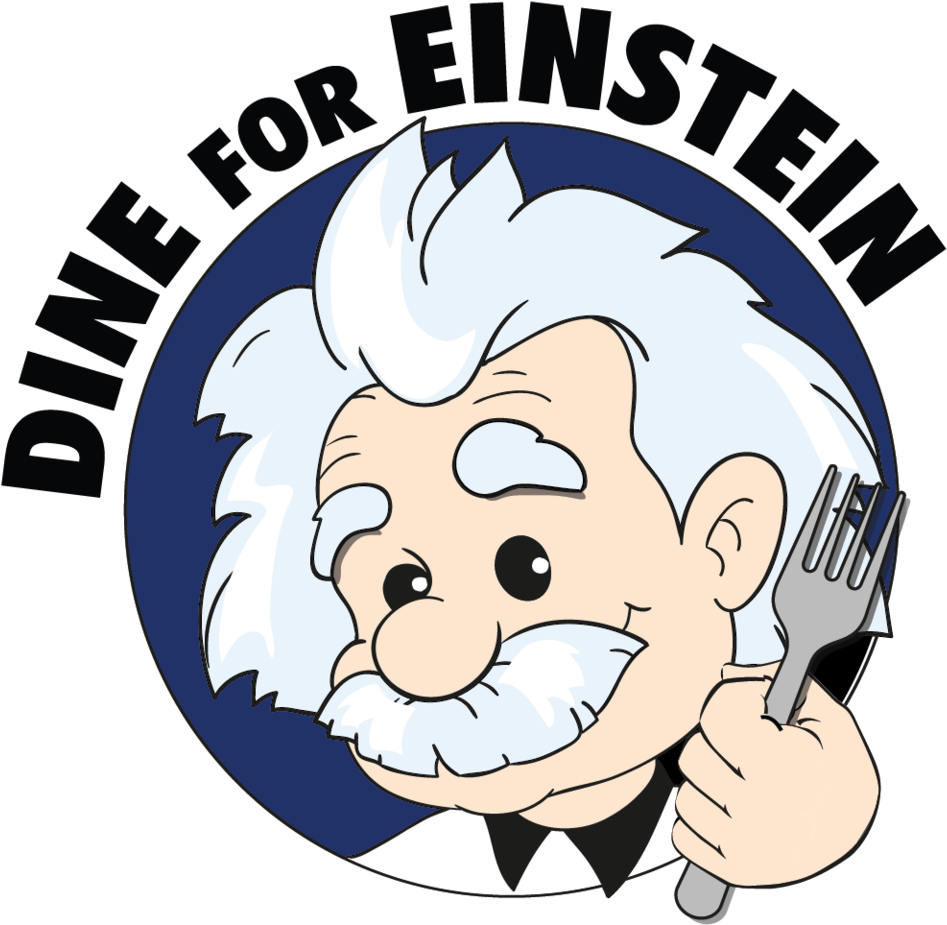 Cartoon Einstein Holding Fork