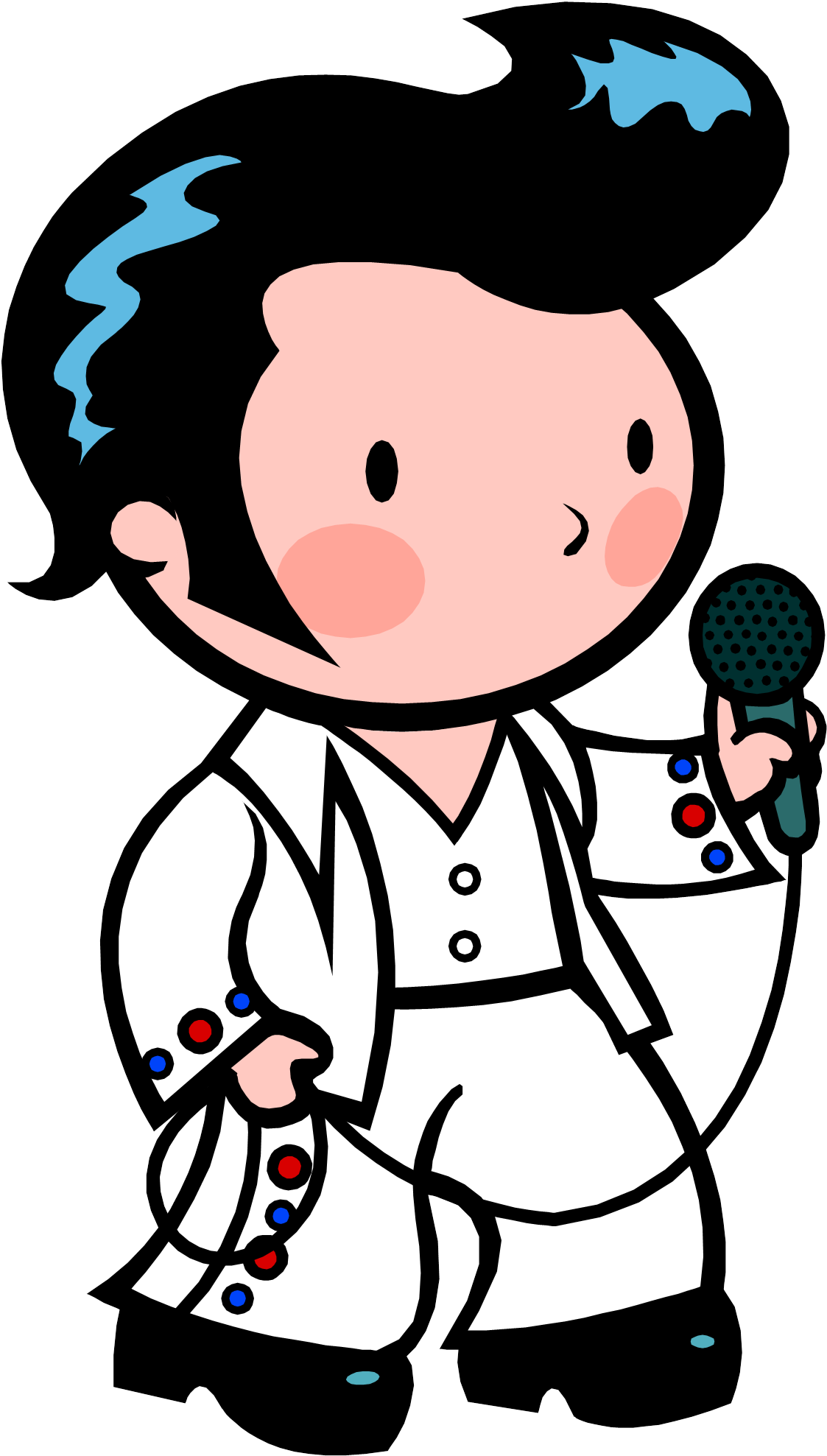 Cartoon Elvis Singing Illustration.png