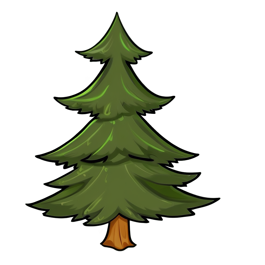 Cartoon Evergreen Tree Png 06212024