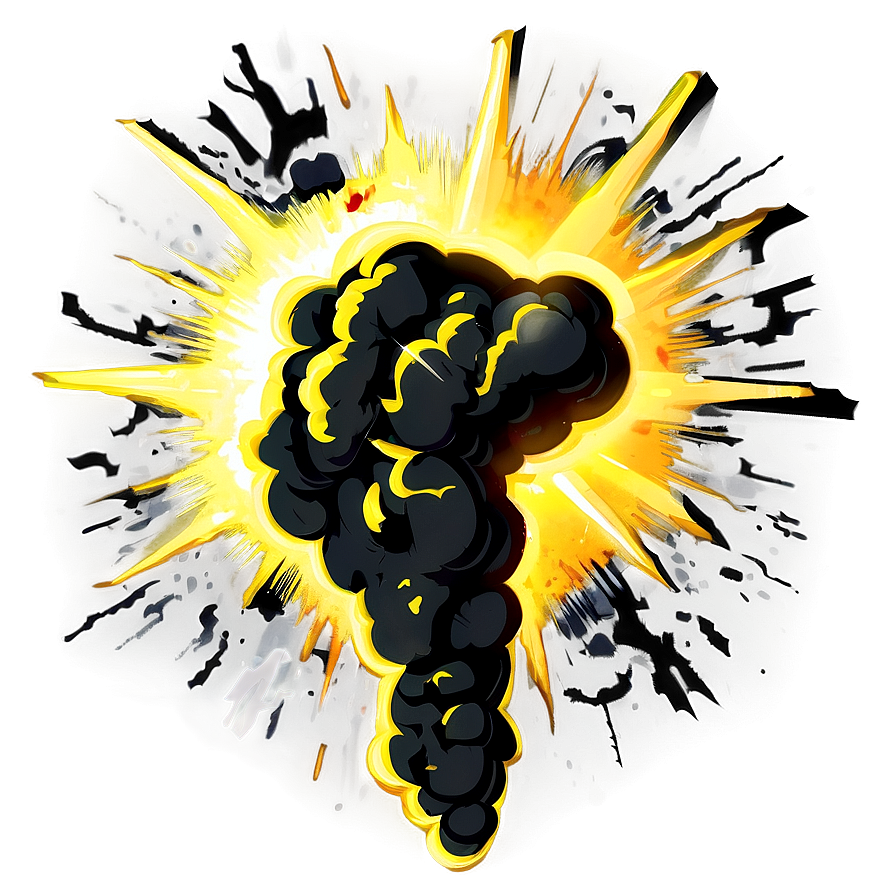 Cartoon Explosion With Cracks Png 67