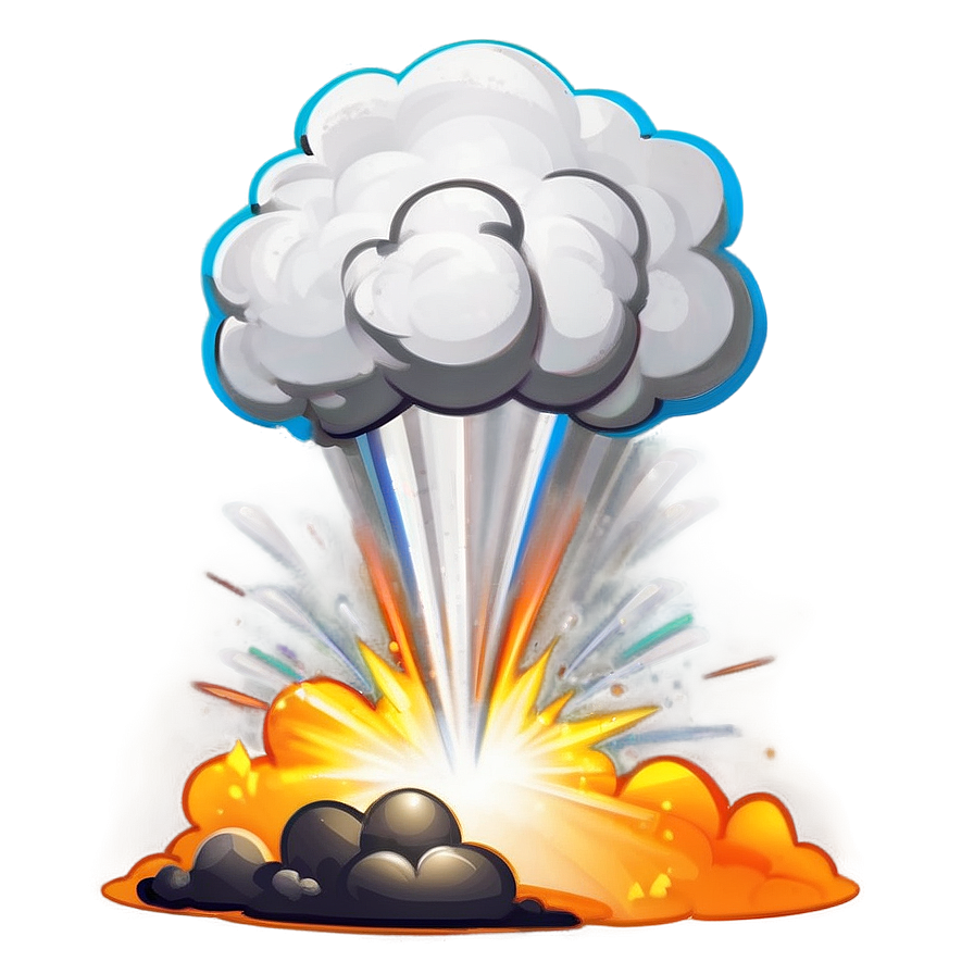 Cartoon Explosion With Light Png 90