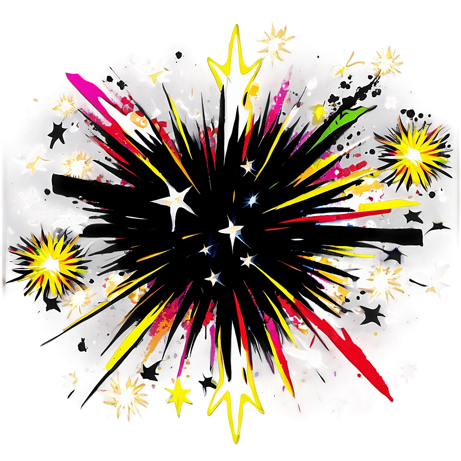 Cartoon Explosion With Stars Png Uis76