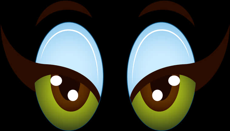 Cartoon Eyes Vector Illustration