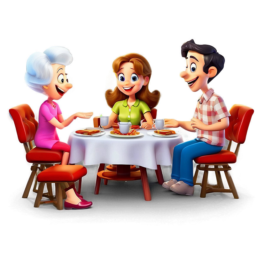 Cartoon Family Dinner Png Ewy