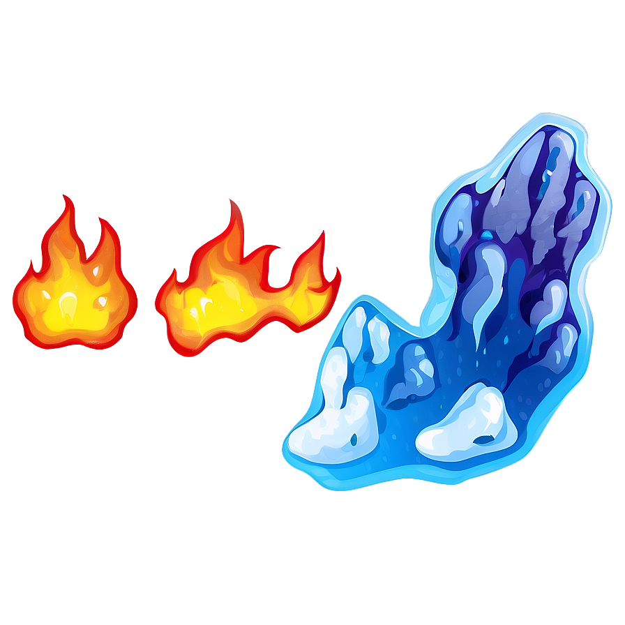 Cartoon Fire And Ice Png 06212024