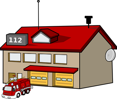 Cartoon Fire Station112